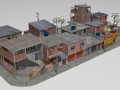 Favela street Model 3D