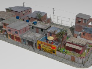 Favela street 3D Model