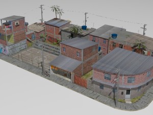 Favela street 3D Model