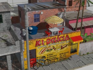 Favela street 3D Model