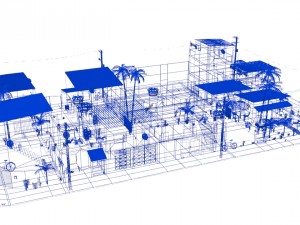 Favela street 3D Model