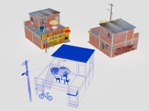 Favela street 3D Model