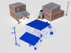 Favela street 3D Model