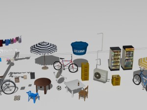 Favela street 3D Model