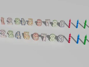 6 cakes 3D Model