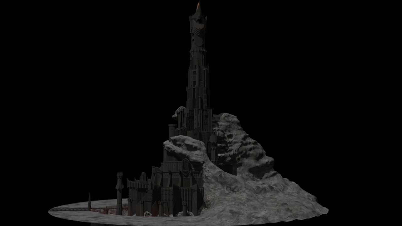 Minas tirith 3D Model in Fantasy 3DExport