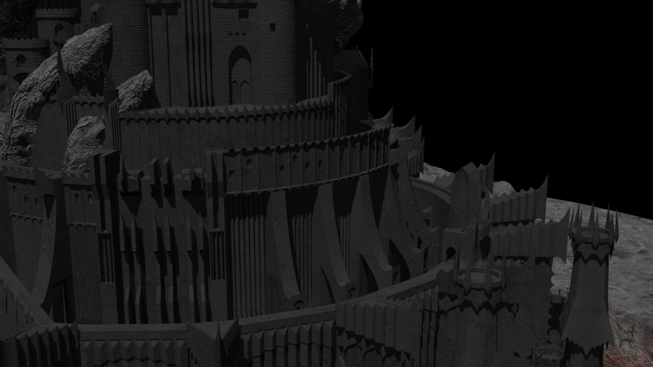 Minas tirith 3D Model in Fantasy 3DExport