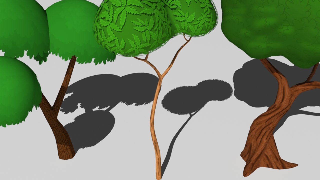 Cartoon Trees 3d Model In Tree 3dexport