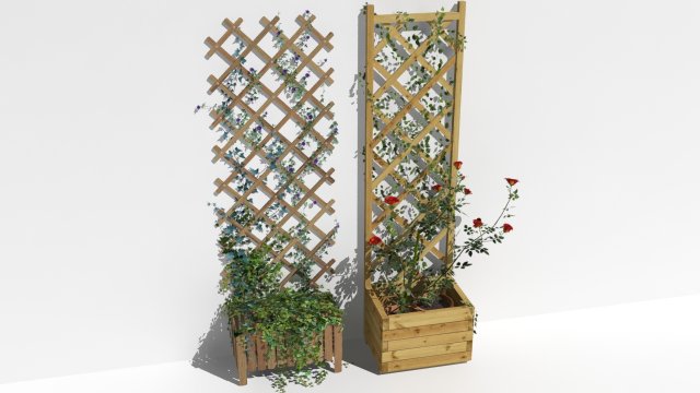 2 trellis 3D Model .c4d .max .obj .3ds .fbx .stl .blend 