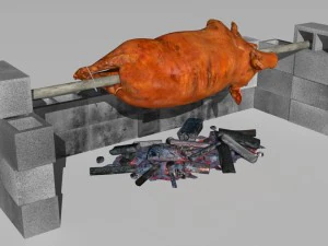spit roast 3D Model