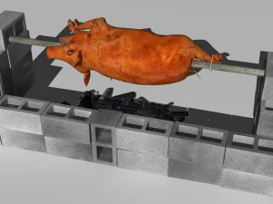 spit roast 3D Model