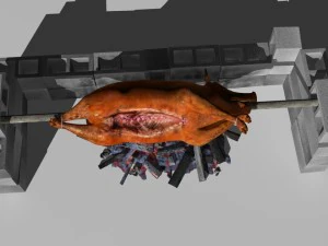 spit roast 3D Model