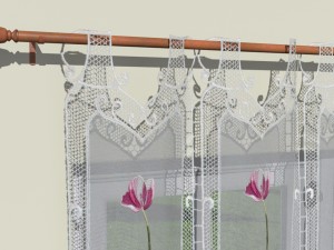 crochet lace curtains 3D Model