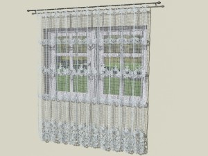 crochet lace curtains 3D Model