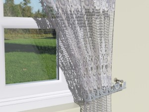 crochet lace curtains 3D Model