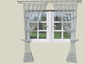 crochet lace curtains 3D Model