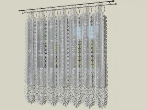 crochet lace curtains 3D Model
