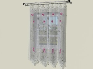 crochet lace curtains 3D Model
