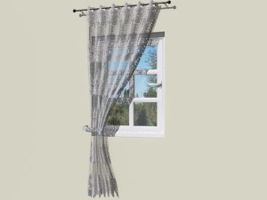 crochet lace curtains 3D Model