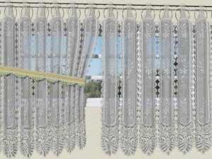 crochet lace curtains 3D Model