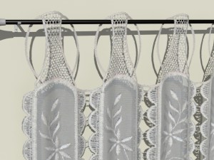 crochet lace curtains 3D Model