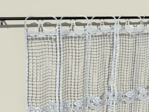 crochet lace curtains 3D Model