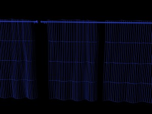 crochet lace curtains 3D Model