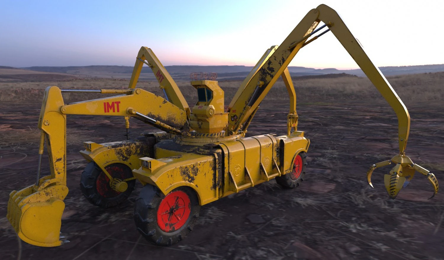 si fi construction machine 3D Model .c4d .max .obj .3ds .fbx .stl .blend 
