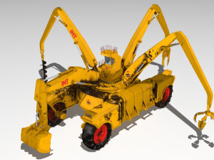 si fi construction machine Modello 3D