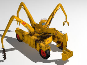 si fi construction machine Modello 3D