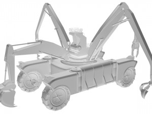 si fi construction machine Modello 3D