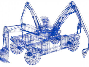 si fi construction machine Modello 3D
