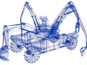 si fi construction machine 3D Model