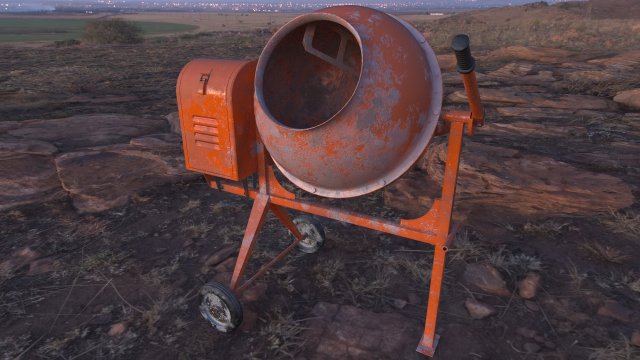 concrete mixer 3D Model .c4d .max .obj .3ds .fbx .stl .blend 