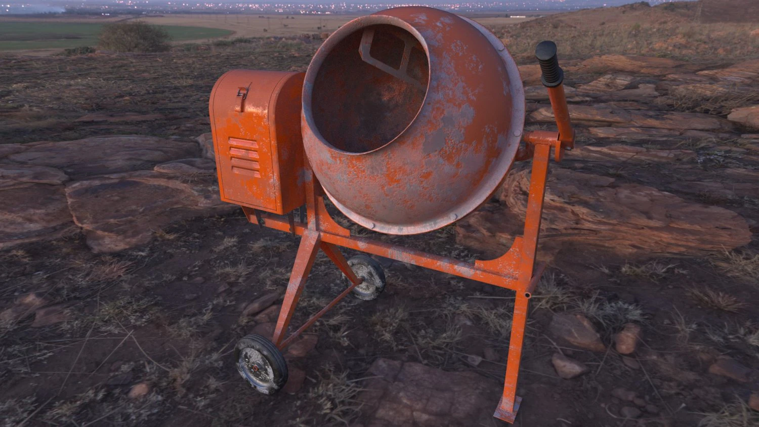 concrete mixer 3D Model .c4d .max .obj .3ds .fbx .stl .blend 