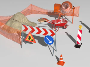 wegwerkzaamheden 3D Model