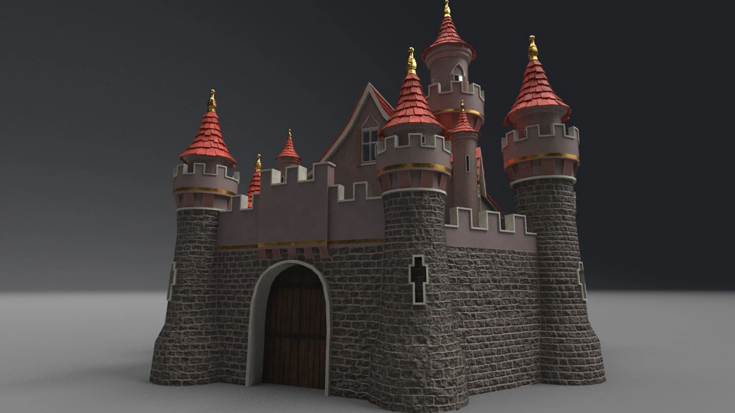castelo Modelo 3D .c4d .max .obj .3ds .fbx .stl .blend 