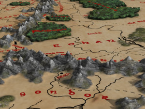 Map of middle earth Model 3D