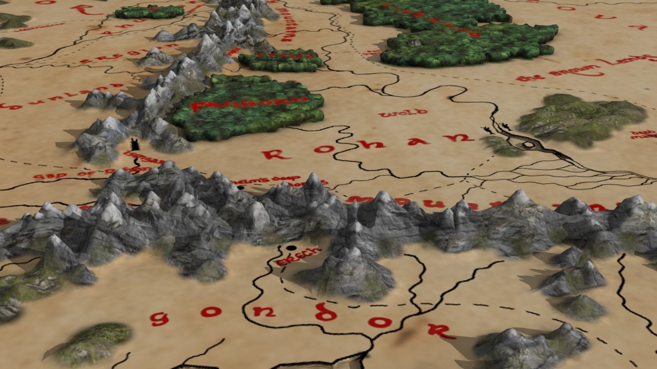 middle earth 3d map