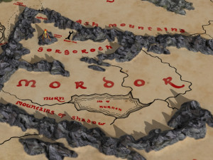 Map of middle earth Model 3D