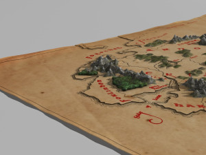 Map of middle earth Model 3D