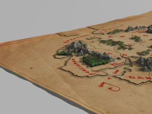 Map of middle earth 3D Model