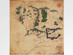 Map of middle earth 3D Model