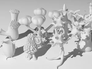 plantas alien&iacute;genas Modelo 3D