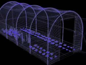 invernadero de plastico Modelo 3D