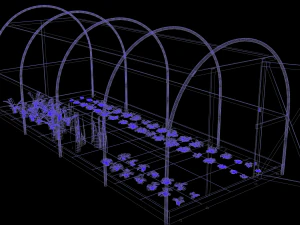 invernadero de plastico Modelo 3D