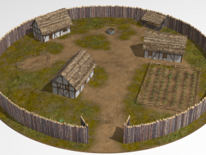 wooden fort Modèle 3D