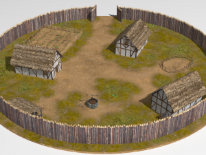 wooden fort Modello 3D
