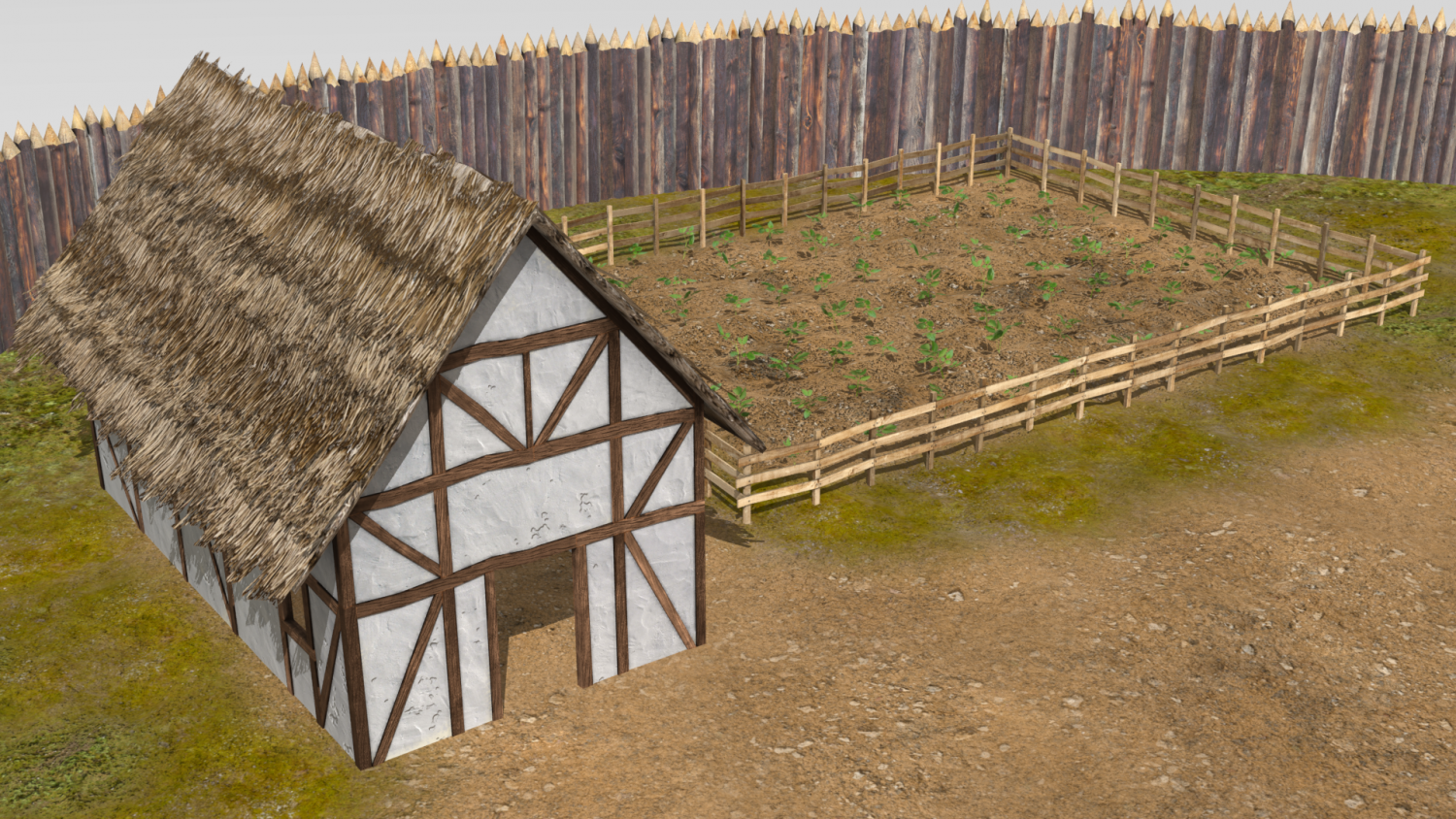 Wooden Fort 3D Модель In Здания 3DExport