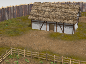 wooden fort Modello 3D